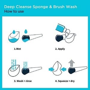 makeup brush and sponge shampoo wash