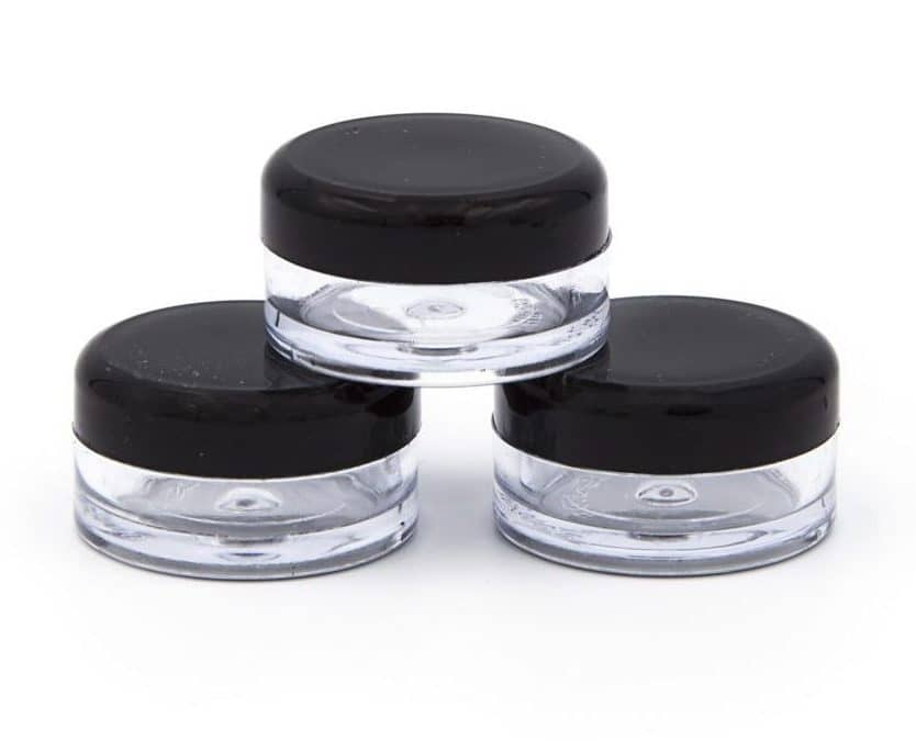 SKU16114 Small clear&tester jar with black lid group full1 NEW